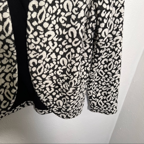 H&M Open Blazer White Black Animal Print - Picture 6 of 10